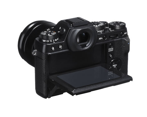 Fujifilm X-T1, back con mirino Oled e LCD basculabile